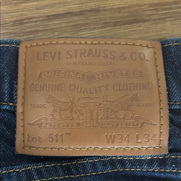 Levi’s Premium 511 Men's Dark Blue Jeans - Picture 4 of 6